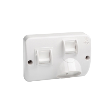 PDLWSO310XLEGY - PDL Weatherproof Socket + Switch IP55 10Amp - Grey